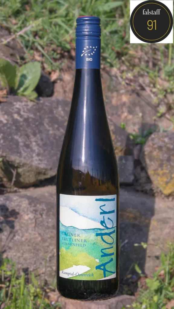 Weinhof Anderl 3 Grüner Veltliner "Lengenfeld" Kamptal DAC 2025 vom Weinhof Anderl im Kamptal von falstaff mit 91 Punkten bewertet
