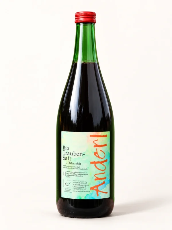 Bio Traubensaft rot – Weinhof Anderl Flasche Bio Traubensaft rot vom Weinhof Anderl